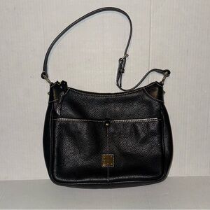 Dooney & Bourke Saffiano Kimberly Black Leather Shoulder Bag